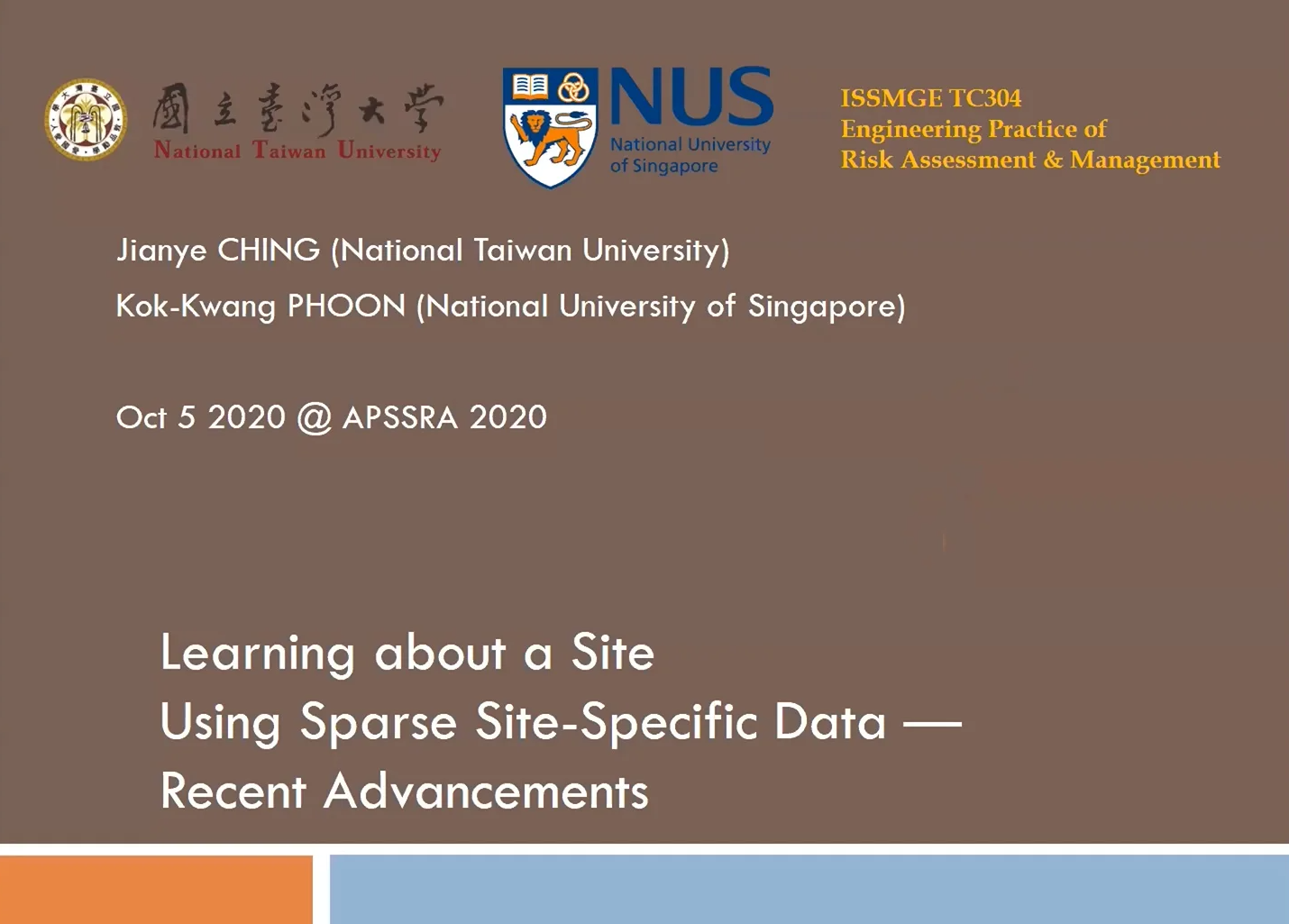 Learning about a Site Using Sparse Site-Specific Data - Recent Advancements (Keynote Lecture - APSSRA2020) {"category":"honour_lecture","subjects":["Machine Learning and Big Data"],"number":"TC304-APSSRA-02","instructors":["Jianye Ching"]}